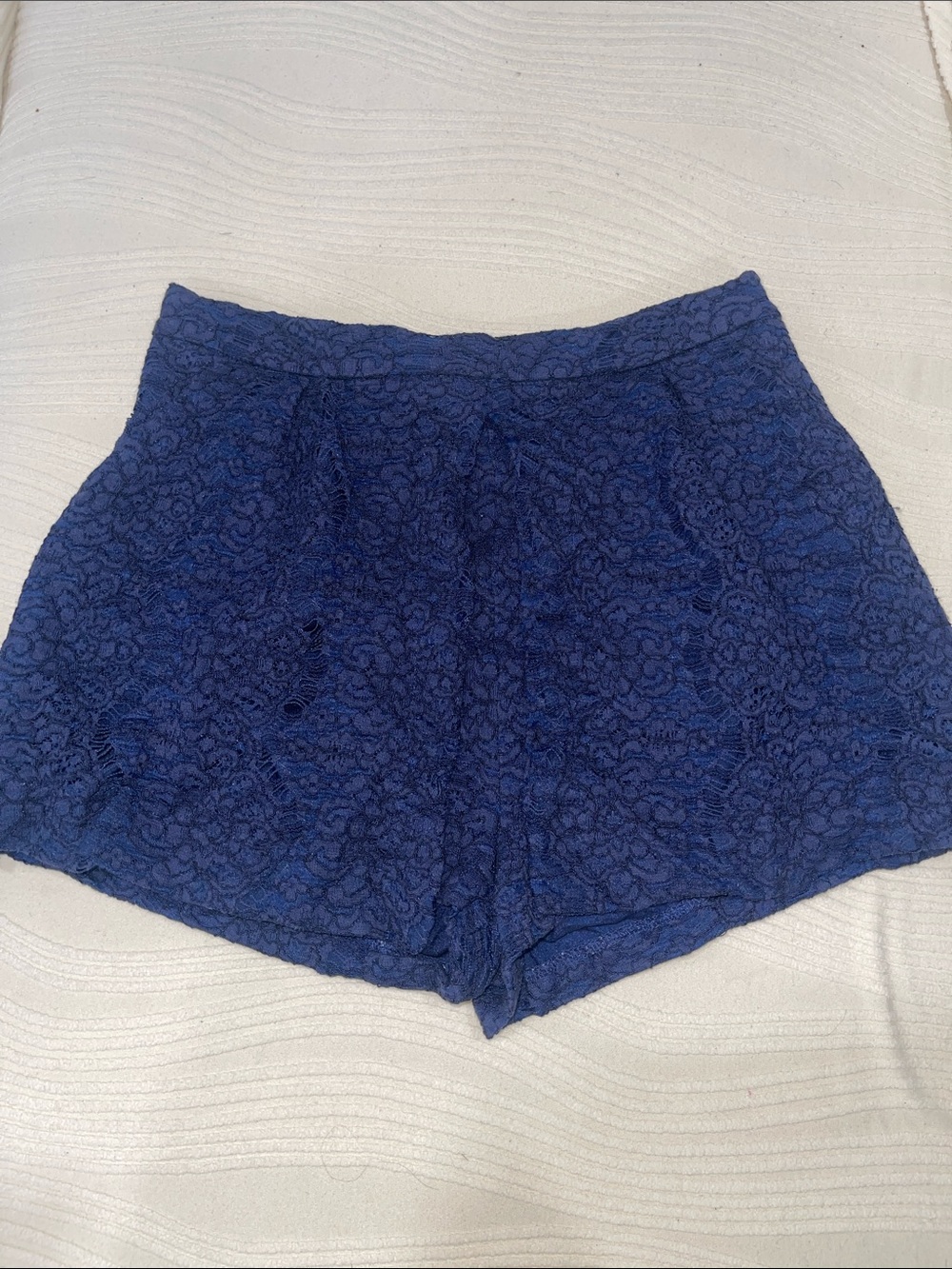 Monteau Navy Blue Lace Women's Shorts